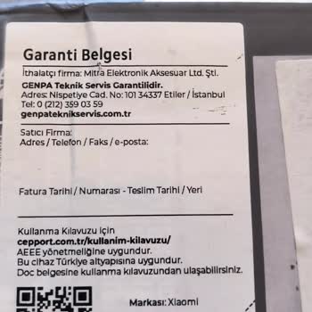 Garanti Kapsamındaki Xiaomi Robot Süpürgem Tamir Edilmeden Geri Gönderildi, Ücret İadesi Talep Ediyorum