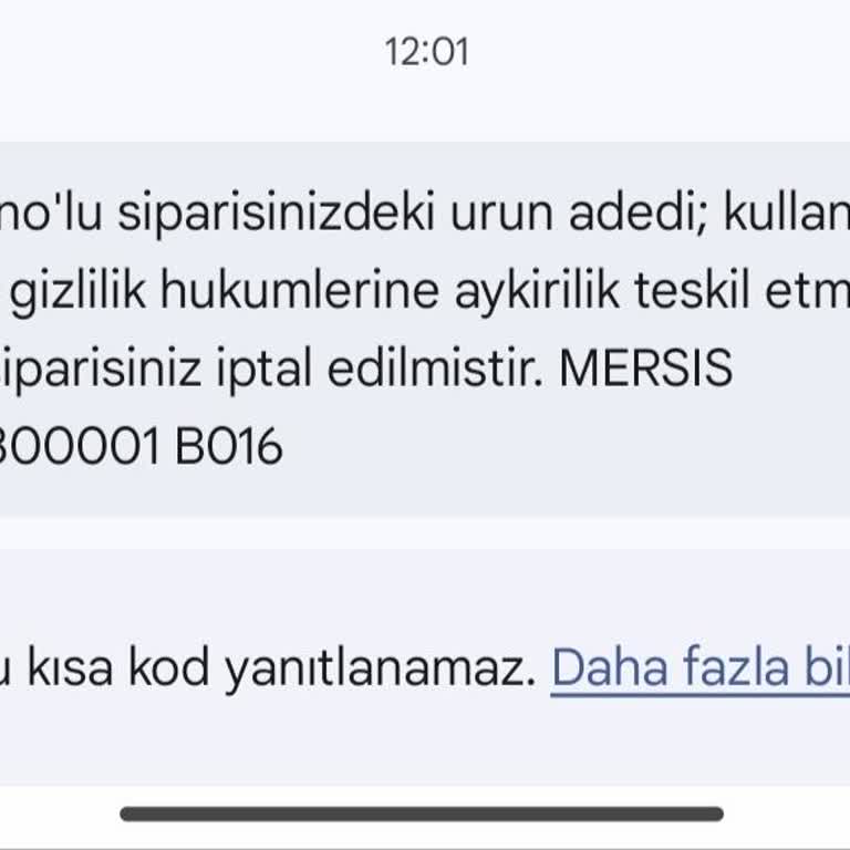 Stokta Olmayan Ürünler Nedeniyle Siparişlerim İptal Edildi