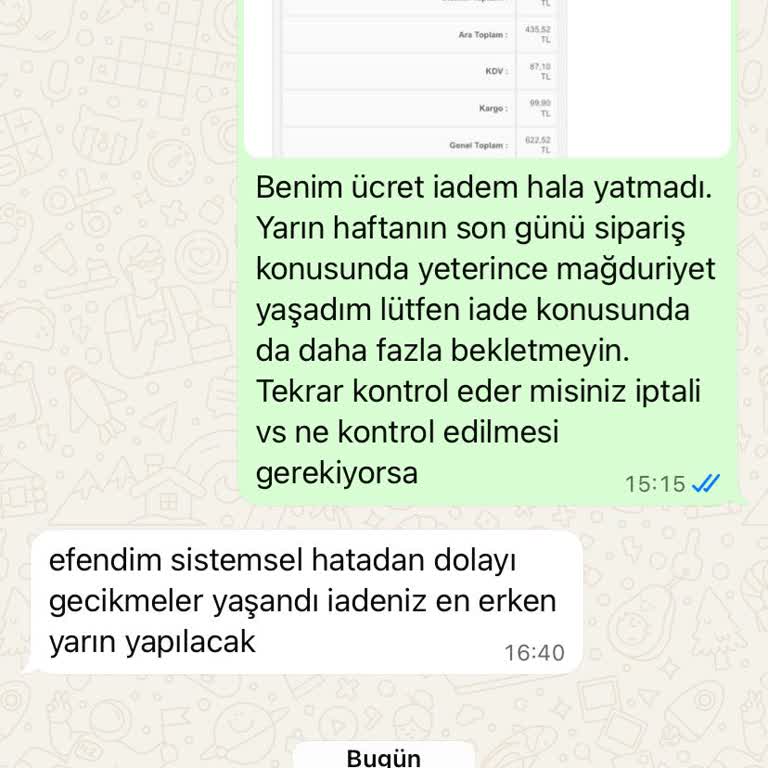 Sipariş Verdim, Ürün Gönderilmedi Ve Ücret İadesi Yapılmıyor