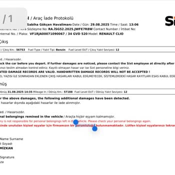 Araç Tesliminde Bekleme Nedeniyle Haksız Ek Ücret Alınması Ve Ücret İadesi Talebi