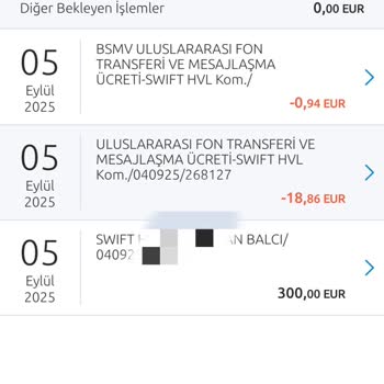 SWIFT İşleminde Bildirimsiz Yüksek Kesinti Mağduriyeti