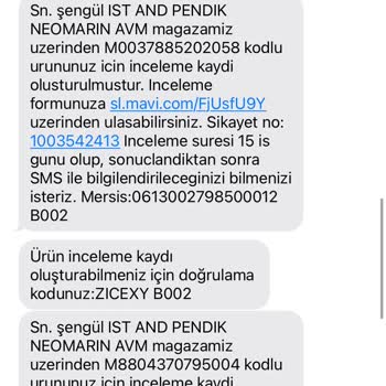 Mavi Mağazasından Aldığım Ürünlerde Sürekli Sorun Yaşıyorum, Mağaza İlgisiz