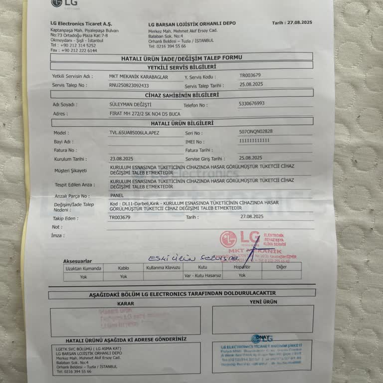 Kırık Gelen TV İçin İade Sürecinde Gecikme Ve Mağduriyet