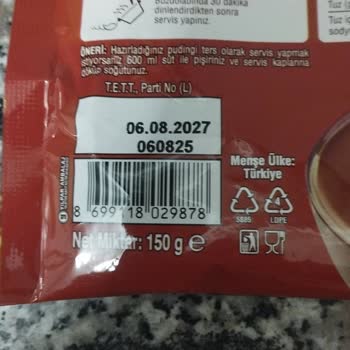 Dorbi Puding İçinden Böcek Çıkması Nedeniyle Sağlığımın Tehlikeye Atılması