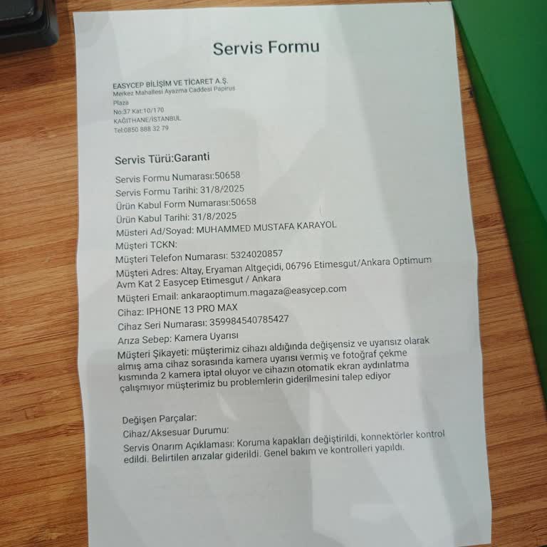 Garanti Sürecinde İkame Telefon Verilmemesi Ve Sorunun Çözülememesi