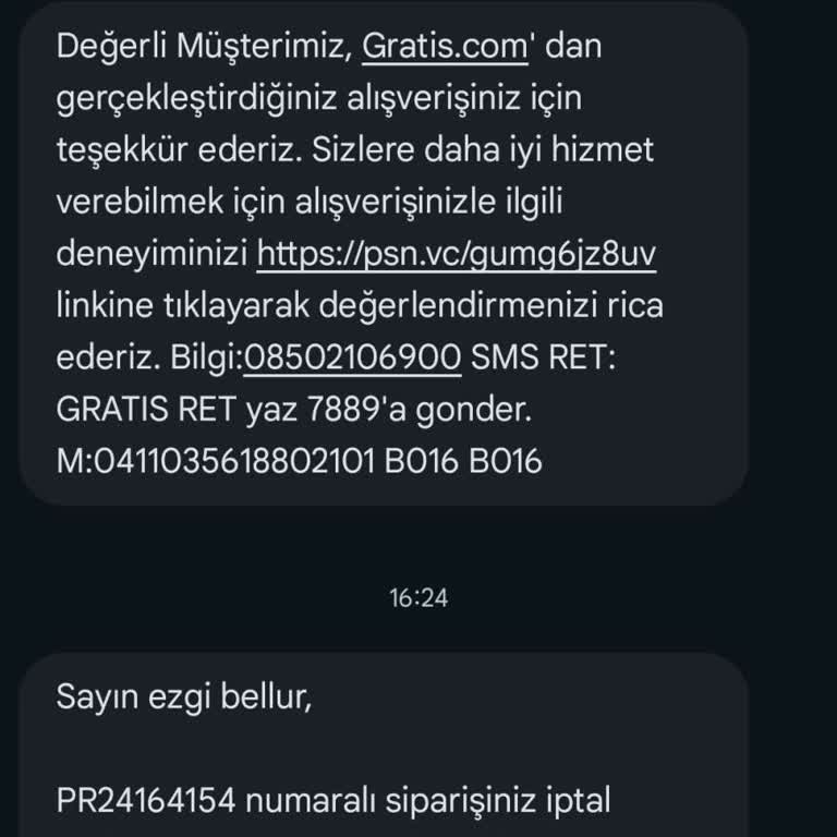 İptal Edilen Siparişin İadesi Hâlâ Yapılmadı, Mağduriyet Yaşıyorum