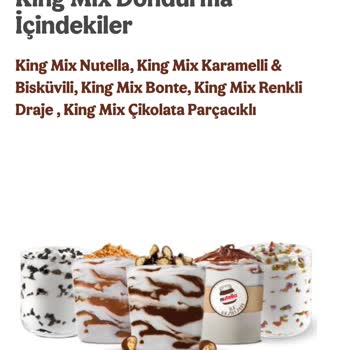 Görseldeki Ürünle Uyuşmayan King Mix Dondurma Ve Eksik Sunum
