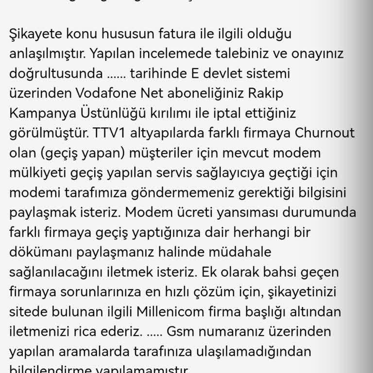 Vodafone Net Haksız Modem Ücreti Ve İade Sorunu