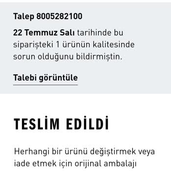 Adidas Online Mağazadan Alınan Ürünün İadesi Hâlâ Yapılmadı