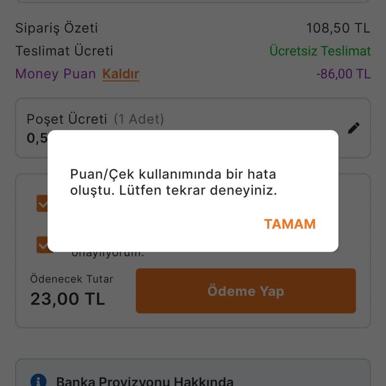 Migros Sanal Market'te Puan Kullanım Hatası Ve Çözüm Eksikliği