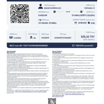 YHT Business Class Bilet İadesi Yapılmadı, Bilgilendirme Eksikliği Yaşanıyor