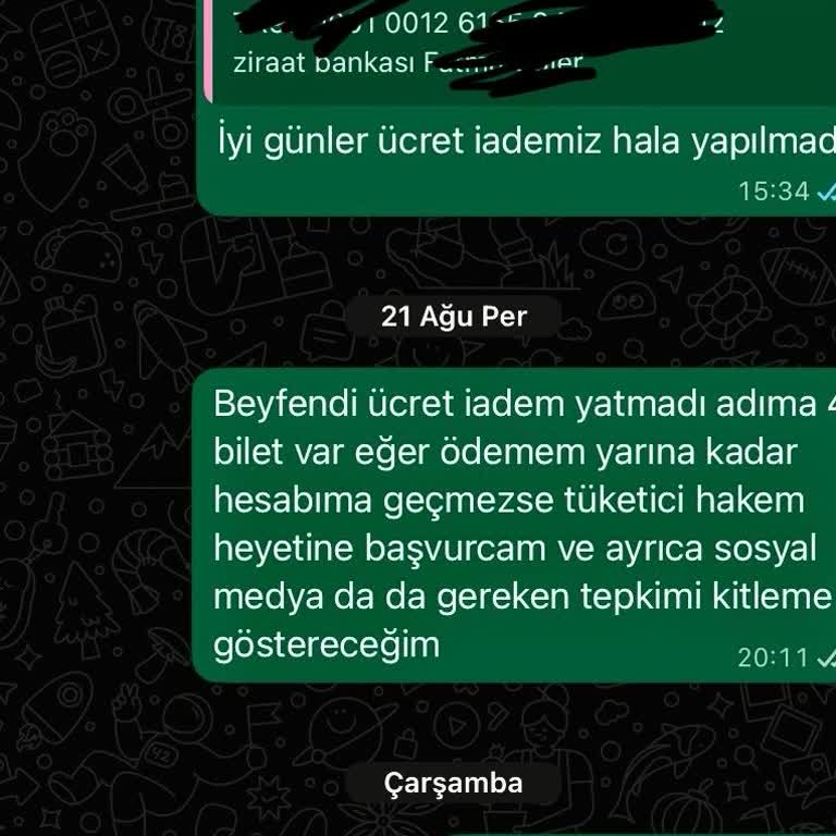 Etkinlik İptali Sonrası Ücret İadesi Yapılmıyor, Müşteri Hizmetlerinden Yanıt Alınamıyor