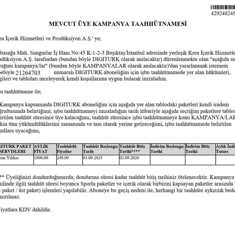 Taahhüt Verdiğim Digiturk Spor Paketi Hala Aktif Edilmedi Mağduriyet Yaşıyorum