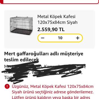 Amazon'da Satın Alma Engeli: Ürün Hiçbir Adrese Gönderilemiyor