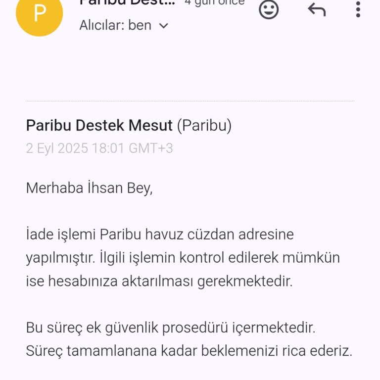 USDT İadem Günlerdir Hesabıma Yatmadı, Acil Çözüm Bekliyorum