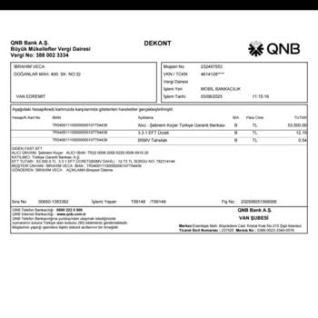 Yanlışlıkla Yapılan Yüklü Havalenin İadesini Talep Ediyorum