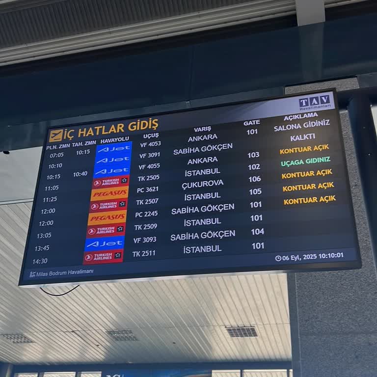 Bodrum Ankara Uçuşunda Saatlerce Süren Rötar Ve Bekleyiş