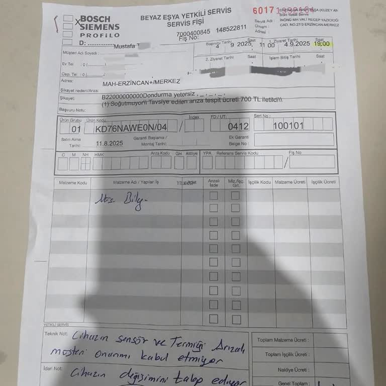 Yeni Alınan Buzdolabında Ardı Ardına Çıkan Arızalar