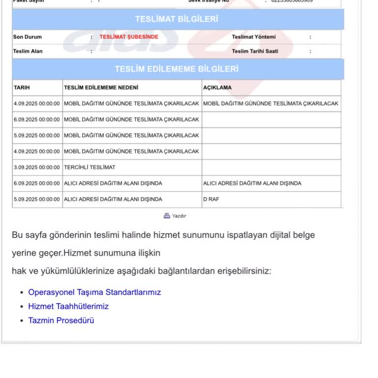 Teslim Edilmeyen Kargo İçin Çözüm Bekliyorum: Adresime Gelinmediği Halde İade Edildi