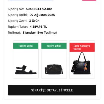 Yanlış Gönderilen Çanta Ve İade Sonrası Ücret İadesinin Yapılmaması