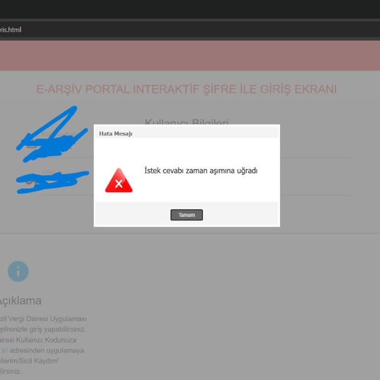 GİB E-arşiv Portalında Sürekli Zaman Aşımı Hatası Yaşıyorum
