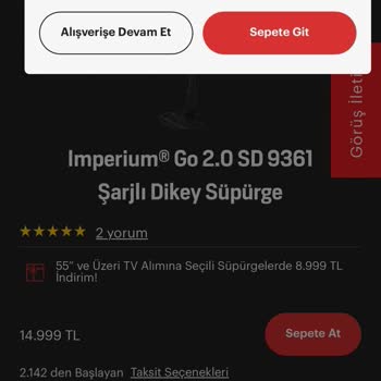 Arçelik Şarjlı Süpürgede Çekiş Gücü Sorunu Ve Değişim Talebim Karşılanmıyor