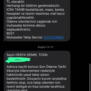 Almadığım Eğitim İçin Haksız İcra Takibi Ve Borç Talebi