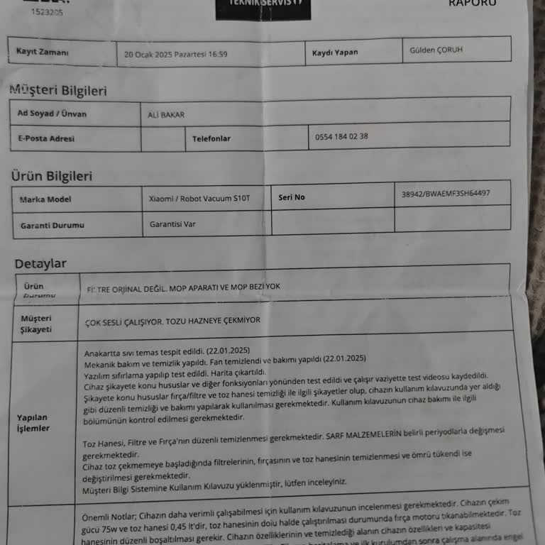 Xiaomi Robot Süpürge Sürekli Arızalanıyor Trendyol Ve Servis Çözüm Sunmuyor