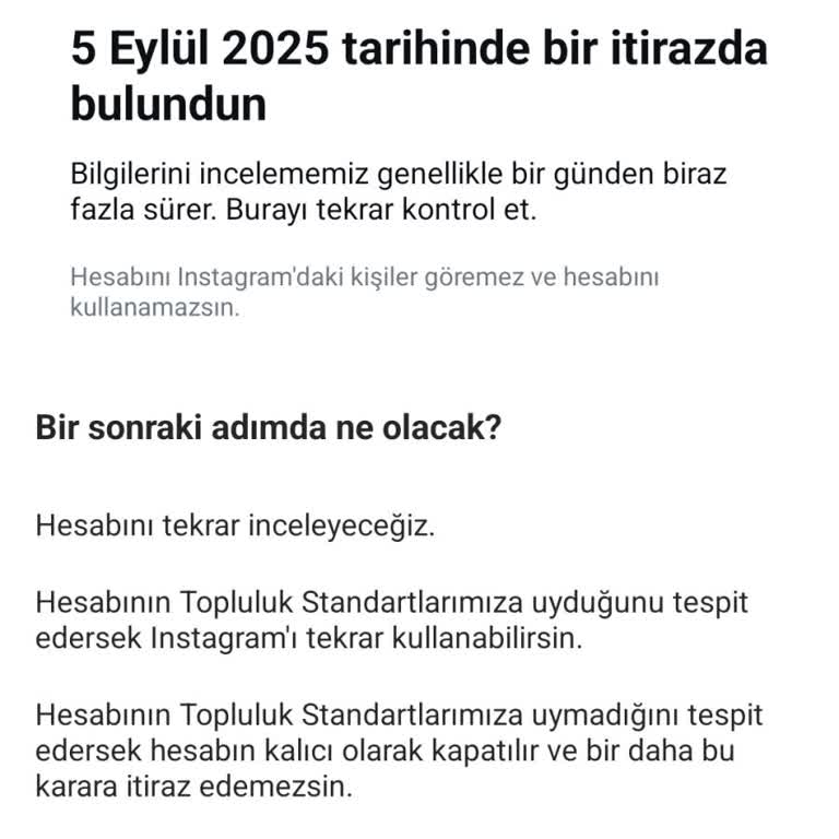 Hiçbir Gerekçe Olmadan Instagram Hesabım Askıya Alındı Ve Mağduriyet Yaşıyorum!