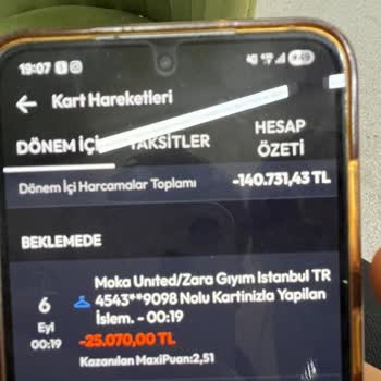 Zara Ve Banka Bilgim Dışında Yüksek Tutarda İzinsiz Çekim Mağduriyeti