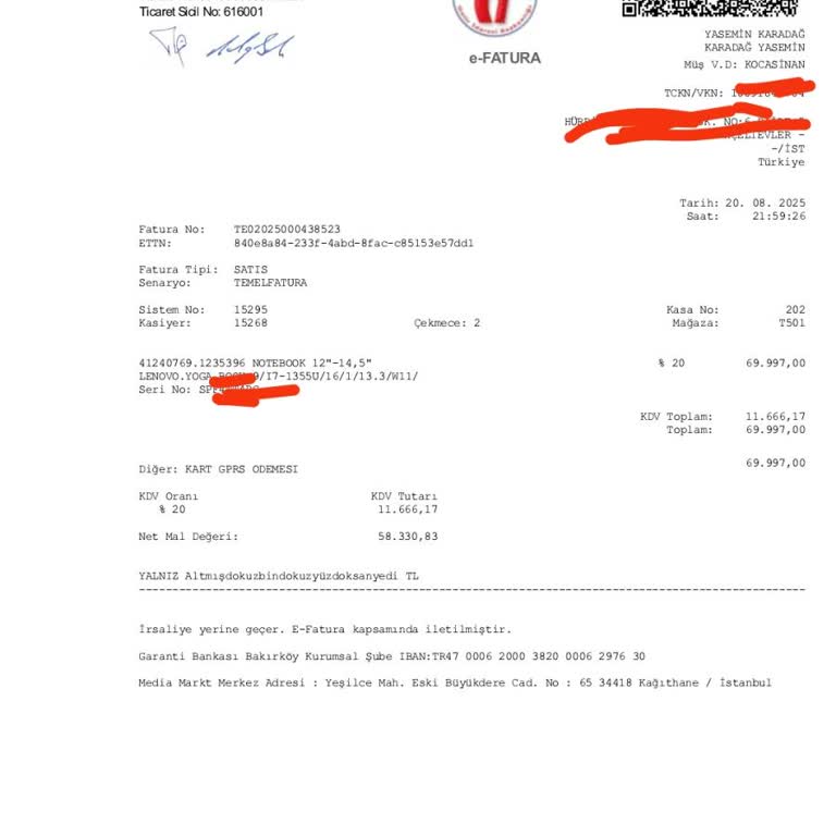 Yeni Alınan Lenovo Yoga Book'ta OLED Yanığı Ve Garanti Sorunu