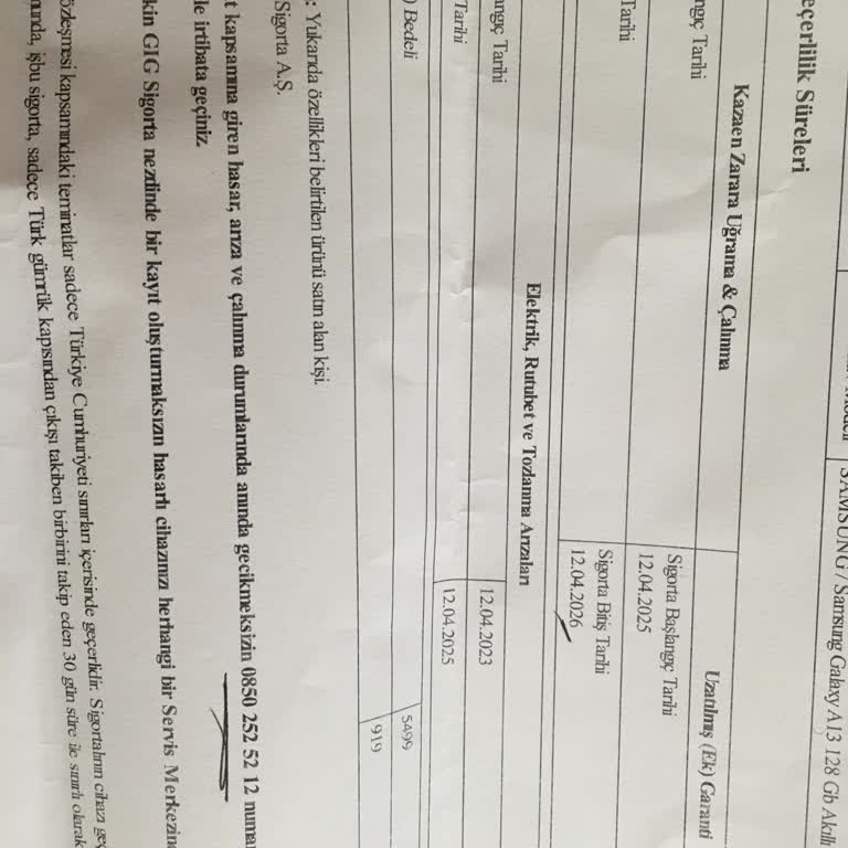 Sigorta Kapsamı Hakkında Yanıltıcı Bilgi Nedeniyle Mağduriyet Yaşıyorum