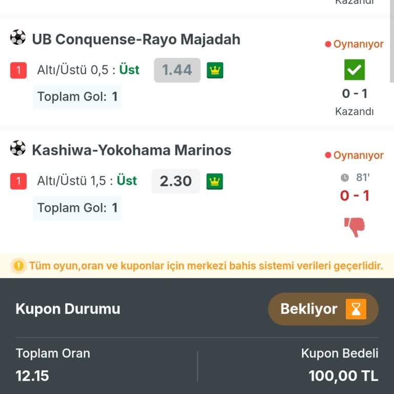 Canlı Bahiste Yanlış Skor Yüzünden Kuponum Haksız Yere Kaybettirildi