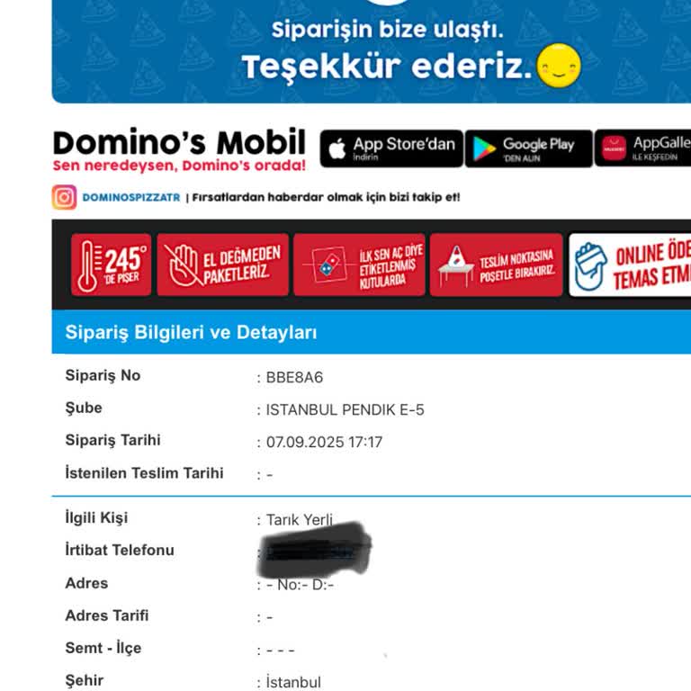 Dominos Kampanya İndirimi Şubede Geçersiz Sayıldı Müşteri Mağdur Edildi