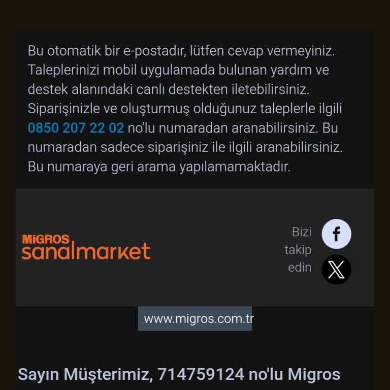 Sipariş Teslim Edilmeden İptal Edildi, Müşteri Hizmetlerine Ulaşılamadı