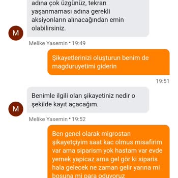 Migros Sanal Market Siparişim Zamanında Teslim Edilmedi, Mağduriyet Yaşıyorum