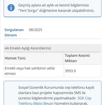 SGK Maaşında Açıklanamayan Kesinti Ve Geri İade Talebi