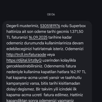 Fatura Artışı Ve Otomatik Paket Aşımı Hakkında Bilgilendirme Eksikliği