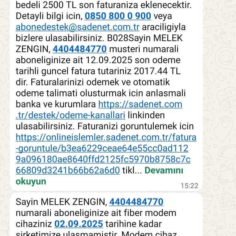 Modem Teslimatı Ve Haksız Ücretlendirme Hakkında Destek Alamıyorum