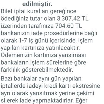 Bilet İptalinde Yüksek Kesinti Ve Yetersiz Bilgilendirme