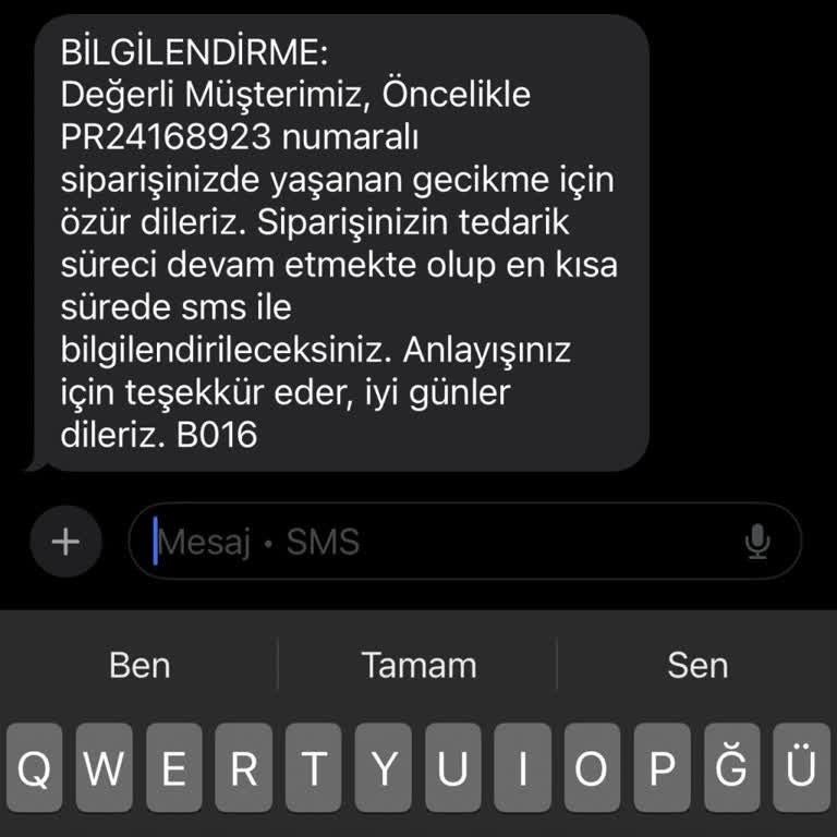 Sürekli Geciken Siparişler Ve Yetersiz Müşteri Hizmetleri Nedeniyle Mağduriyet