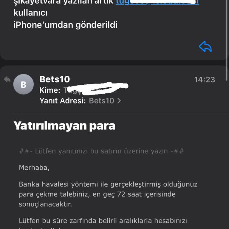 Bets10 Para Çekme İşleminde Gecikme Ve Mağduriyet