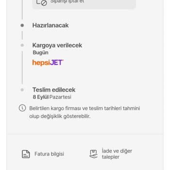 Hepsijet Teslimatında Yaşanan Gecikme Ve Yetersiz Bilgilendirme