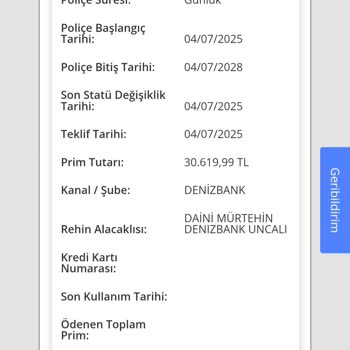 Bilgim Dışında Hayat Sigortası Poliçesi Düzenlenmesi Ve Ücret İadesi Talebi