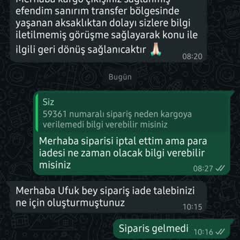 Siparişim Teslim Edilmedi, İade Sürecinde Bilgilendirme Ve Geri Ödeme Yapılmadı