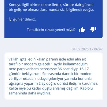 22 Gündür Çözülemeyen Modem Arızası Nedeniyle İnternet Hizmeti Alamıyorum