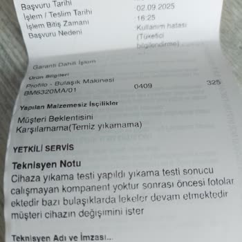 Profilo Bulaşık Makinesi Kirli Yıkıyor, Değişim Talebim Reddediliyor