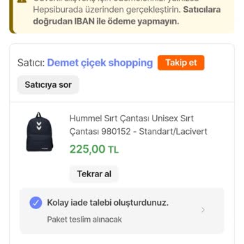 Beklediğim Hummel Çanta Yerine Alakasız Ürün Gönderildi