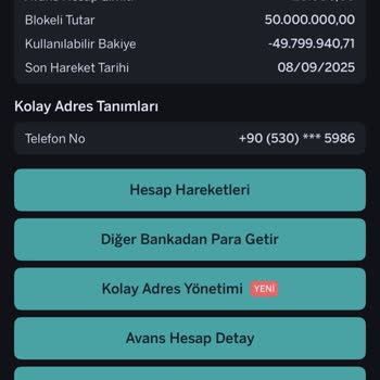 Hesabıma Sebepsiz 50 Milyon TL Bloke Kondu, Bilgi Verilmiyor