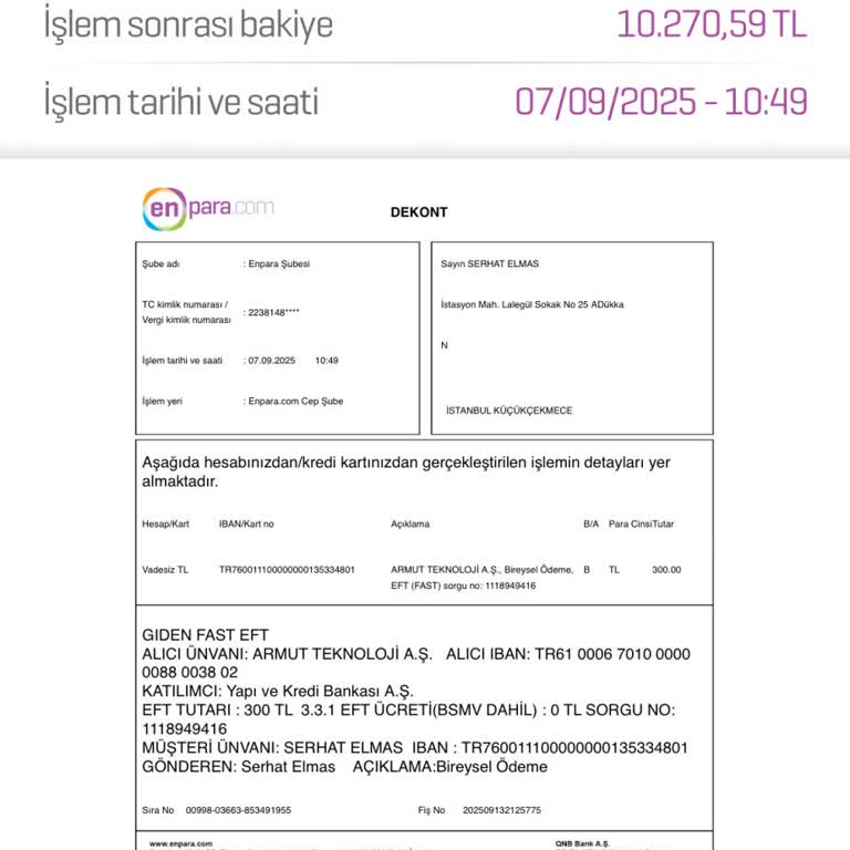 Armut Hesabına Yatırılan Paranın Bakiyeye Yansımaması Ve Müşteri Hizmetlerine Ulaşılamaması